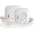thumbnail image 1 of Corelle Vitrelle 18-Piece Service for 6 Dinnerware Set Triple Layer Glass and Chip Resistant, Lightweight Square Plates and Bowls Set, Splendor, 1 of 8