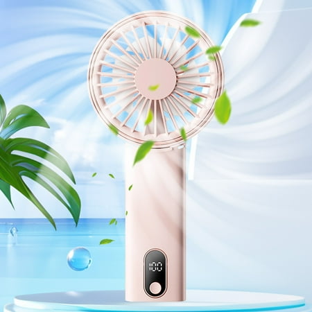 

Clearance! Shishian Fan For Bedroom New Mini Handheld Fan Usb Charging Foldable Small Fan Digital Display Desktop Hanging Neck High Speed Fan Small Fans For Bedroom Clearance Sale