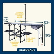 GCI Outdoor Master Cook Station Portable Folding Camp Kitchen With Shelves and Storage Racks