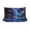 thumbnail image 3 of 3 Pcs Soft Bedding Set, Includes 1 Duvet Cover with Zipper And 2 Pillow Shams,Butterfly Faith Hope Love Queen(90"×90"), 3 of 8