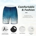 thumbnail image 5 of Sigee Christmas Snowflakes Print Mens Swim Trunks with Compression Liner Quick Dry Swim Stretch Beach Shorts with Pockets,S-3XL, 5 of 7
