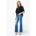 thumbnail image 2 of Womens High Rise Bootcut Jeans with Distressed Details and Raw Hem Pocketed Denim for Casual Outings and Everyday Wear, 2 of 15