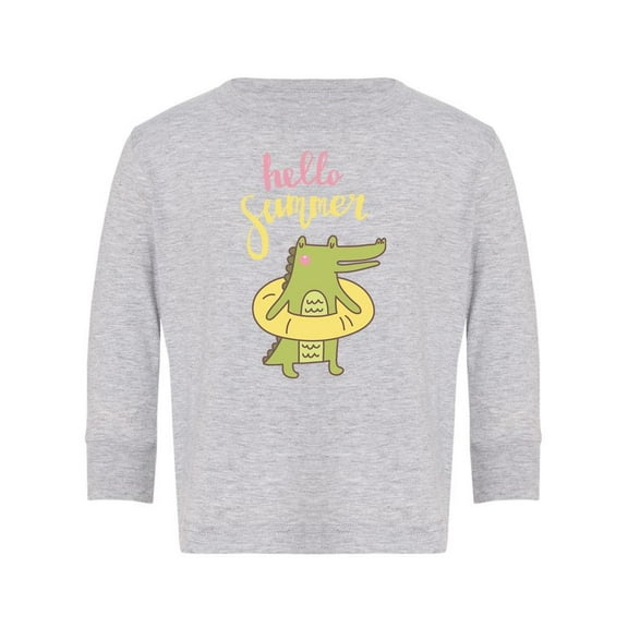 Hello Summer Crocodile Long Sleeve Toddler -Image by Shutterstock, 3 Toddler