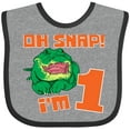 thumbnail image 3 of Inktastic Oh Snap I'm 1 Cute Green Alligator Boys or Girls Baby Bib, 3 of 4