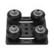 thumbnail image 1 of V Wheel Plate Pulley Kit Aluminum Alloy Low Friction V Style Slot Support Plate for CNC Machine Tool, 1 of 4