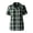 Green/white Plaid, variant on BW7101 Ladies Boxy Flannel Shirt-Red/Blk Buff Plaid-XS