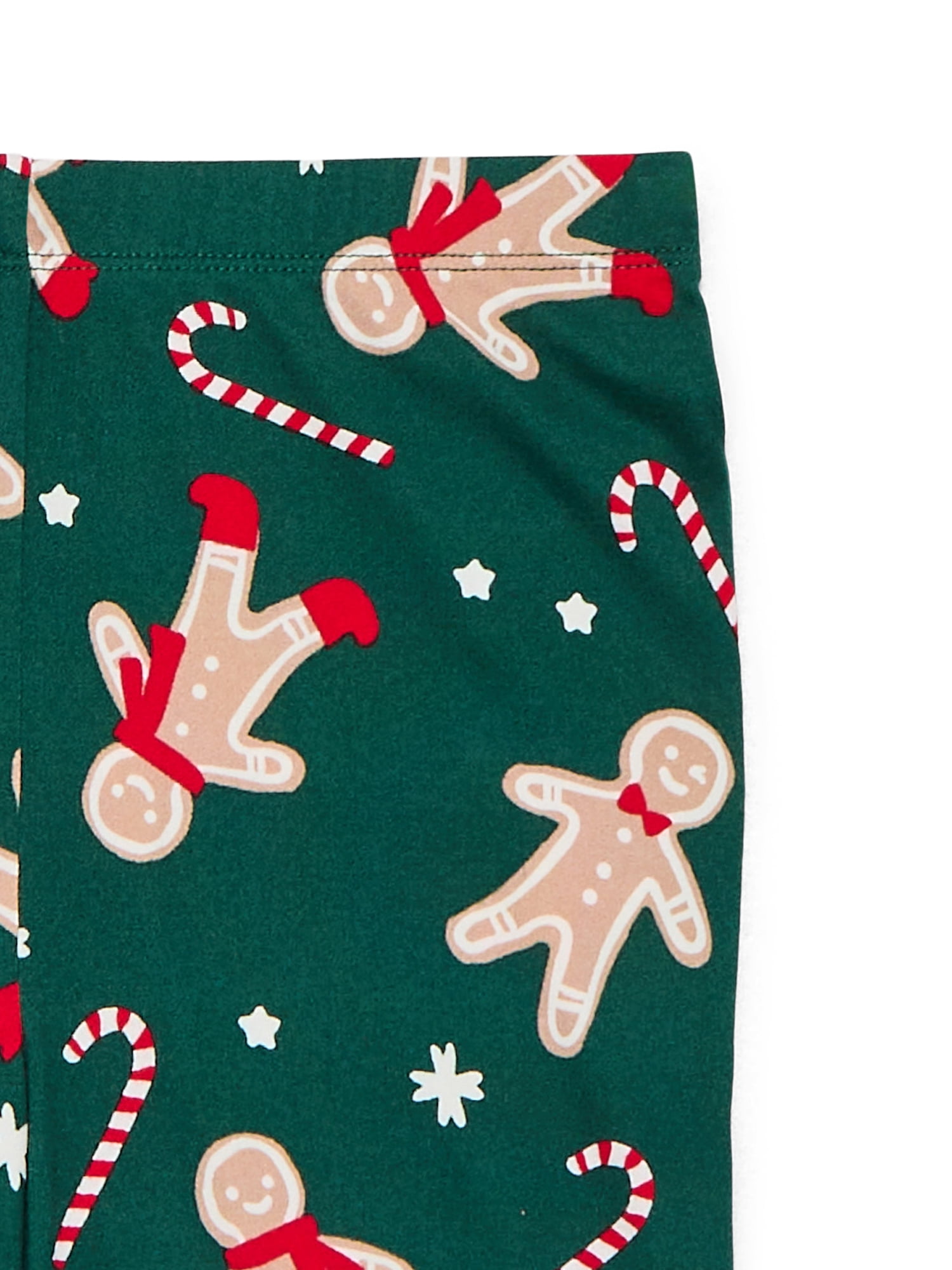 Holiday Time Kids Matching Family Pajamas Gingerbread Cookie Top and Pants Set, 2-Piece, Sizes 6-12