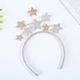 thumbnail image 1 of Diadema navideña Diadema de flores Linda diadema de estrella para fiesta o cumpleaños (oro + plata) 2 piezas Rojo Verde, 1 of 5