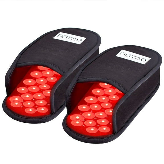 DGYAO Red Light & Infrared Light for Feet - Body and Muscle Relaxation LED Light Heating Slippers Home Use（Pair）