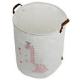 thumbnail image 3 of Howarmer Large Canvas Laundry Hamper, Pink Dinosaur, 3 of 6