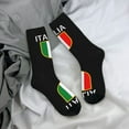 thumbnail image 7 of Women'S Novelty Funny Crew Socks Men'S Italia Italian Flag Italy Design Socks, 7 of 7