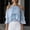 Sky Blue, variant on Women's Elegant Halter Cold Shoulder Ruffle Blouse – Tiered Flutter Half Sleeve Pleated Neck Top for Party Vacation White,M