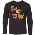 thumbnail image 3 of Inktastic My Oma Loves me- cute giraffe Long Sleeve Youth T-Shirt, 3 of 5