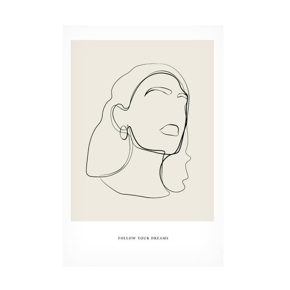 Trademark Fine Art NKTN Minimalist Line Art Canvas Wall Art