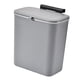 thumbnail image 5 of Cubo de basura montado en la pared perfecl bote de basura colgante con tapa contenedor de residuos de alimentos contenedor de abono de cocina para oficina Gris, 5 of 8