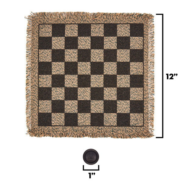 3 Yard Piece of Woven Checkerboard in Tan