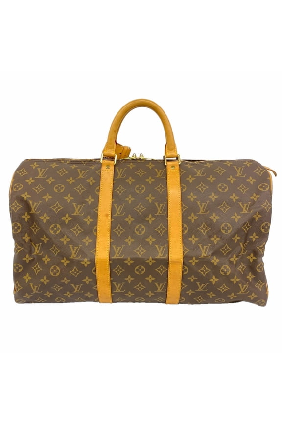 Pre-Owned Louis Vuitton Monogram Keepall 50 Boston Bag M41426 Brown Men's and Women's