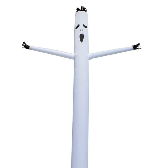 Techtongda 20ft Sky  Puppet Dancer Inflatable Arm Flailing Tube Man Wind Flying Dancing Man for Advertising White(No Blower)
