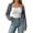 Grey, variant on Wang6 Women Cropped Cardigans Sweaters Trendy Long Sleeve Wool Blend Bolero Shrug Fall Outwear Without Tube Top Red XL