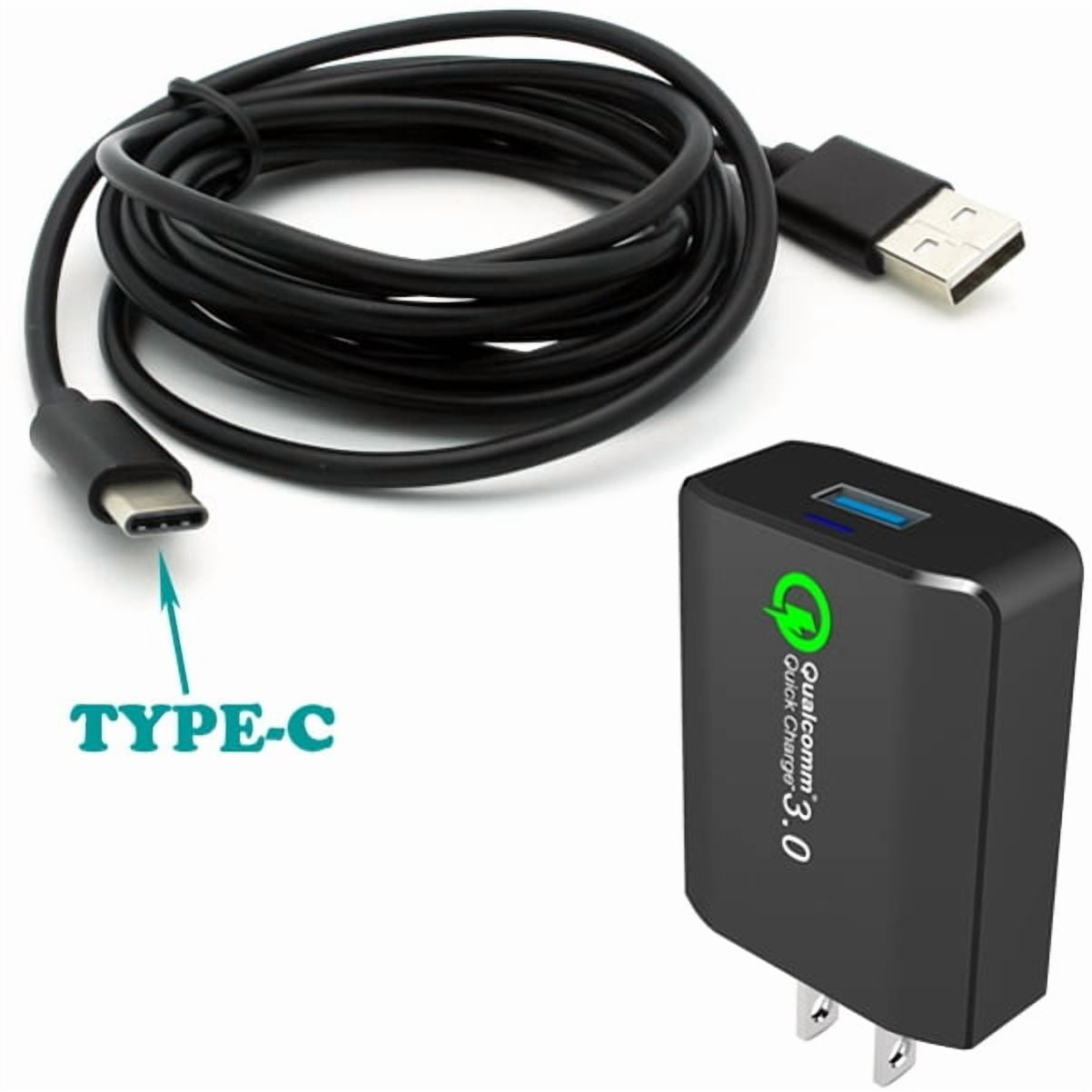 18W Fast Home Charger for Nokia C110/C210/C100 - 6ft USB Cable Type-C Quick Charge Travel Wall