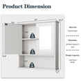 thumbnail image 7 of Walsunny Medicine Bathroom Cabinet with Adjustable Partitions and Inlaid Mirror Door, with a big Shelf for Kitchen, Dining room, 7 of 7