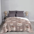 thumbnail image 6 of XMXT Throw Blanket, Artistic Coffee Prints Machine Washable Blankets for Sofa, 80 x 60 inches, 6 of 9