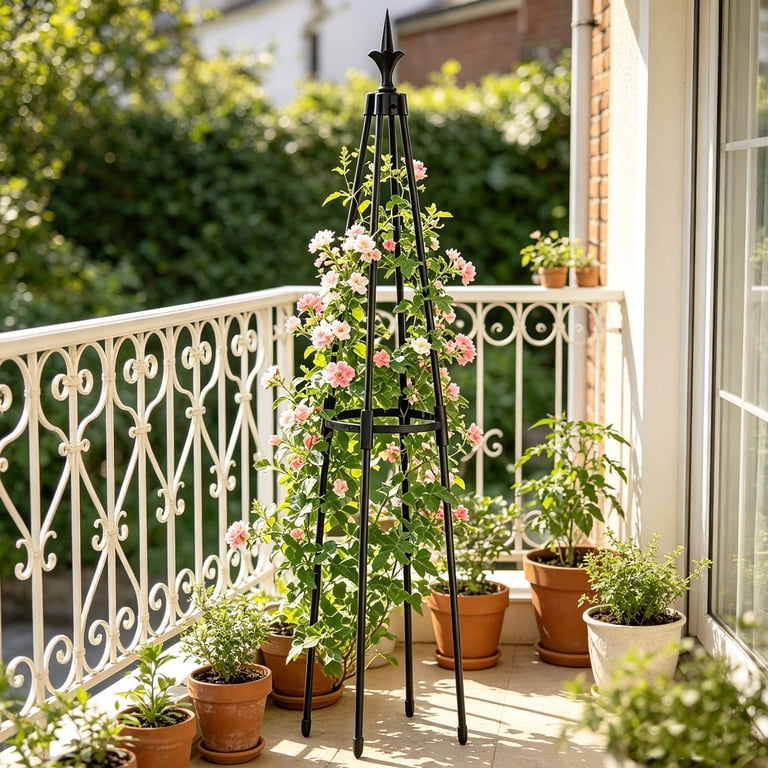 Garden Trellis for Climbing Plants, Support Plant Stand for Indoor and  Outdoor, Potted Plants Flowers Vegetables Vines  Tomato Cage Tower for  Garden ...