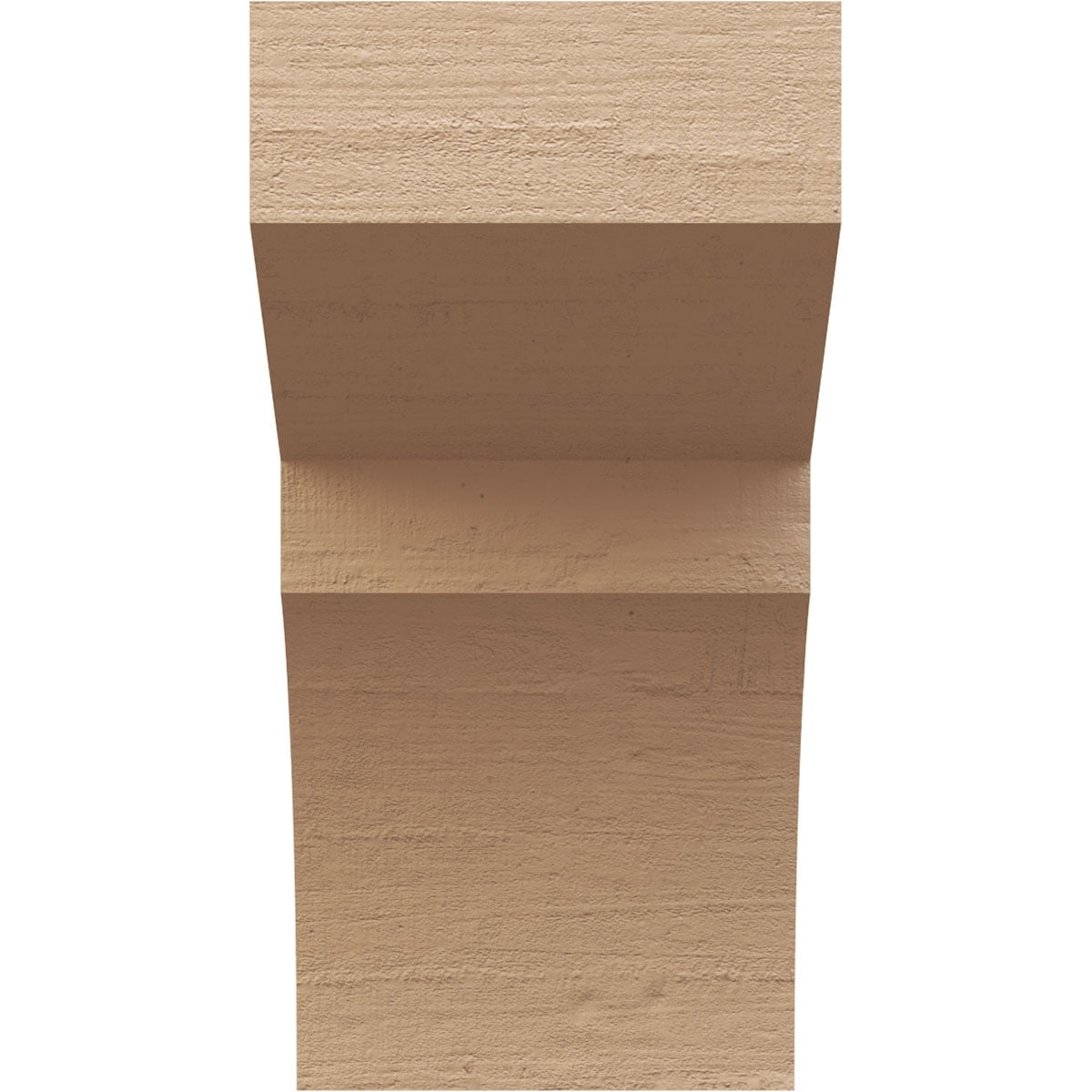 10"W x 10"D x 20"H Wide Monterey Rough Cedar Woodgrain TimberThane Corbel, Primed Tan