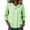 #003-Green, variant on Craaazy 3/4 Sleeve Women's Top Loose Fit Gingham Plaid Button V Neck Turndown Collar Breathable 3/4 Sleeve Shirts for Daily Wear, Work Travel