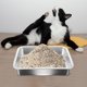thumbnail image 3 of Caja de arena pequeña para el hogar, caja de arena para gatos de estilo abierto, bandeja de arena antiadherente S, 3 of 5