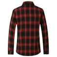 thumbnail image 2 of SSLR Flannel Shirts for Men, Long Sleeve Button Down Shirt Lightweight Plaid Brushed Casual, 2 of 8