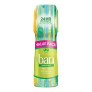 Ban Invisible Roll-On Antiperspirant Deodorant, Men & Women, Original Unscented, 3.5 oz, 2 Pack
