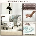 thumbnail image 4 of Giantex Fauteuil d'Appoint avec Ottoman, Fauteuil Club à Dossier Rond et Repose-Pieds avec Coussin Doux, Revêtement en Tissu de Lin, 4 of 5