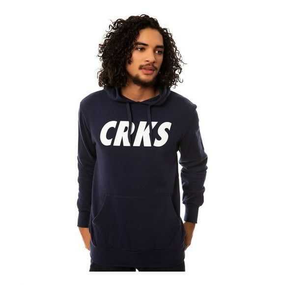 Crooks & Castles Mens The Crks Pullover Hoodie Sweatshirt, Blue, Large
