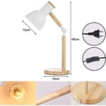 thumbnail image 5 of Lámpara de cabecera flexible, lámpara de lectura blanca E27, lámpara de escritorio LED con interruptor, lámpara de mesa de metal decorativa, regalo de iluminación interior retro industrial, 5 of 5