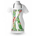 thumbnail image 3 of Letter K Apron Vivid Color Scheme Natural Inspirations Flowers Leaves Stalks Uppercase K Alphabet, Unisex Kitchen Bib Apron with Adjustable Neck for Cooking Baking Gardening, Multicolor, by Ambesonne, 3 of 3