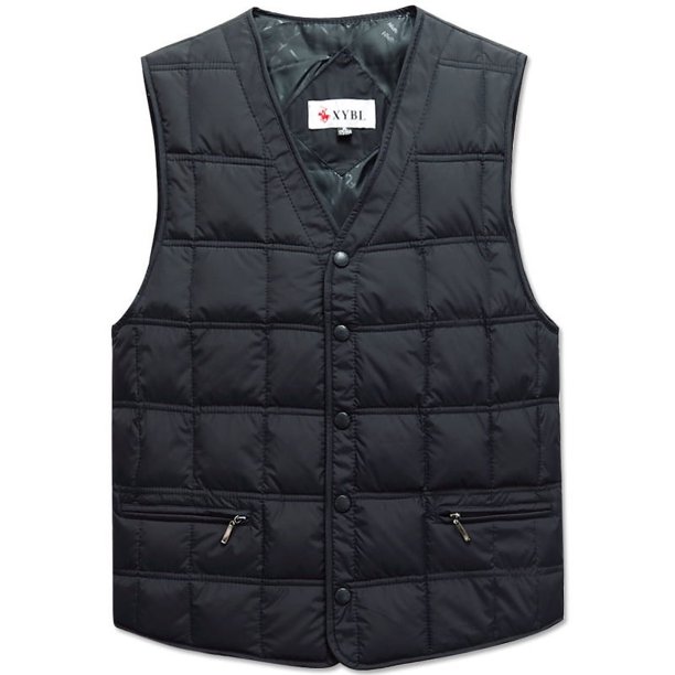 Chaleco sin mangas para hombres de mediana edad y mayores, ropa de invierno con cuello en V, chaleco de plumas cálido para hombres de mediana edad, atuendo de papá