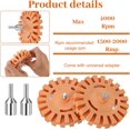 4‑Pack 4 Inch Eraser Wheel Decal Remover Kit with Drill Adapter and ...