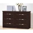 thumbnail image 2 of Baxton Studio Colburn 6 Drawer Double Dresser in Dark Brown, 2 of 5