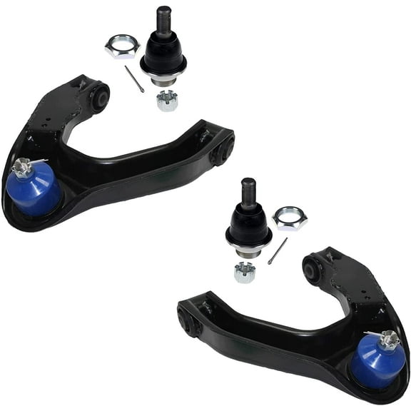 Detroit Axle - Front 4pc Control Arms Kit for 2000-2004 Nissan Frontier Xterra, 2 Upper Control Arms 2 Lower Ball Joints 2000 2001 2002 2003 2004 Replacement