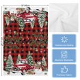 thumbnail image 5 of Red Plaid Christmas Kitchen Towels Set of 4, Water Absorbent Dish Towel, Xmas Snowman Truck Snowflake Tree Balls Decorative Hand Towels - Quick Drying Cloth for Cooking Baking, 18x28 Inch, 5 of 8