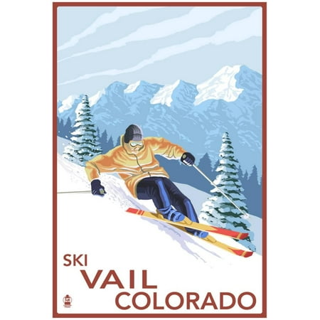 Vail, Co - Ski Poster - 13x19