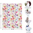 thumbnail image 4 of Pioneer Flower Floral Print Pattern Blanket,Comfortable Soft Flannel Throw Blanket,All Season,Warm Lightweight Blankets for Sofa Bed Couch Living Room Chair,30"x40", 4 of 4