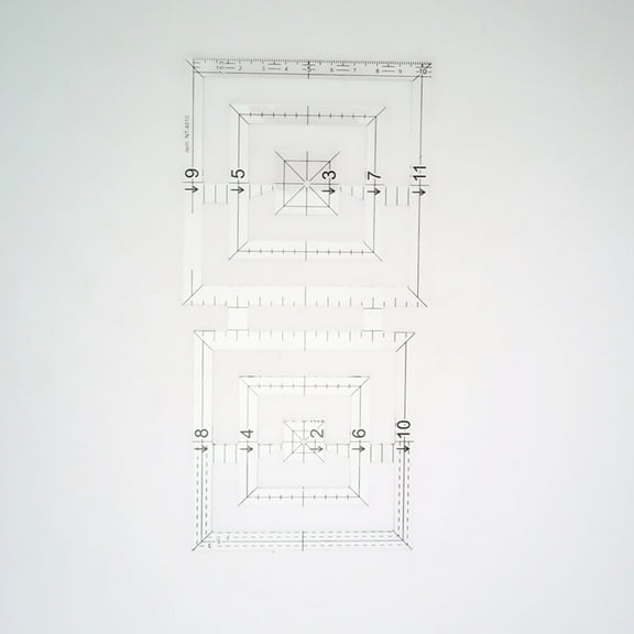 FRCOLOR Transparent Acrylic Quilting Ruler for Sewing with and Hollowout Structure 6x12 inches