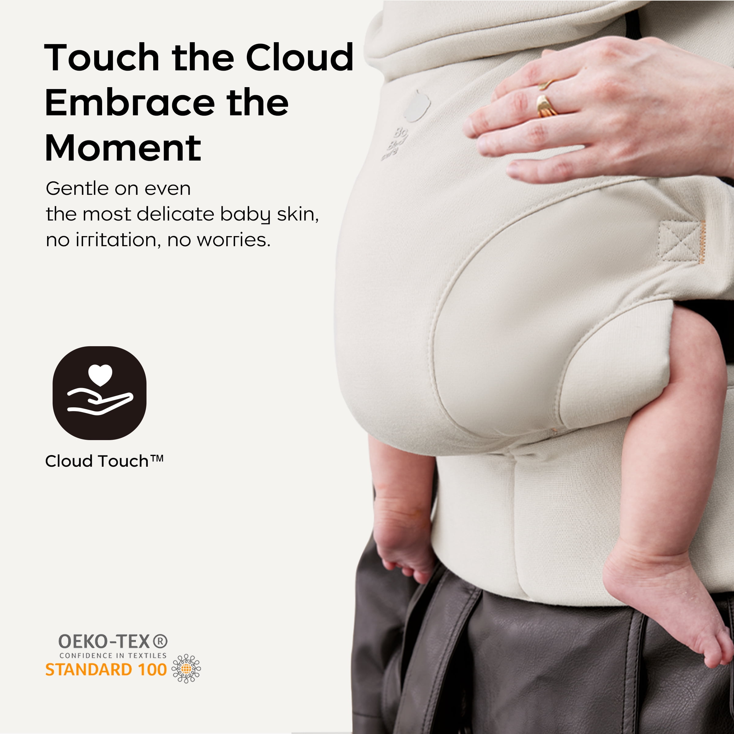 Bc Babycare CocoonGo Breathable Baby Carrier for Newborn Toddler (7-44 lbs)Ergonomic,Hip Support,Compact Foldable, Gray