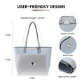 thumbnail image 5 of Lovevook Purse for Women,Fashion Tote Bag Shoulder Handbags Top Handle Satchel Bags with External Pocket-3pcs & Pale Blue, 5 of 9