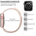 thumbnail image 4 of ZYX Slim Metal Mesh Band for Apple Watch, Women's 16mm Magnetic Loop Strap, Rose Gold, 49mm/44mm/45mm/46mm/42mm(series 3 2 1), 4 of 7
