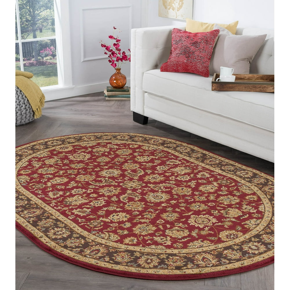 Bliss Rugs Danbury Traditional Indoor Oval Area Rug