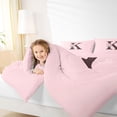 thumbnail image 3 of Erosebridal Floral Letter Monogrammed K Queen Comforter Set 3pcs For Teens Girls,Romantic Flowers Roses Bedding Comforter Set,Pink Reversible, 3 of 6