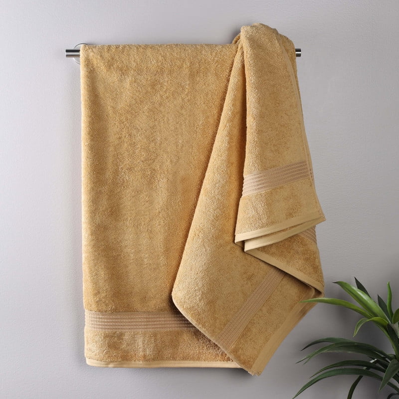 Superior Egyptian Cotton Absorbent Gold Bath Towel Set of 2